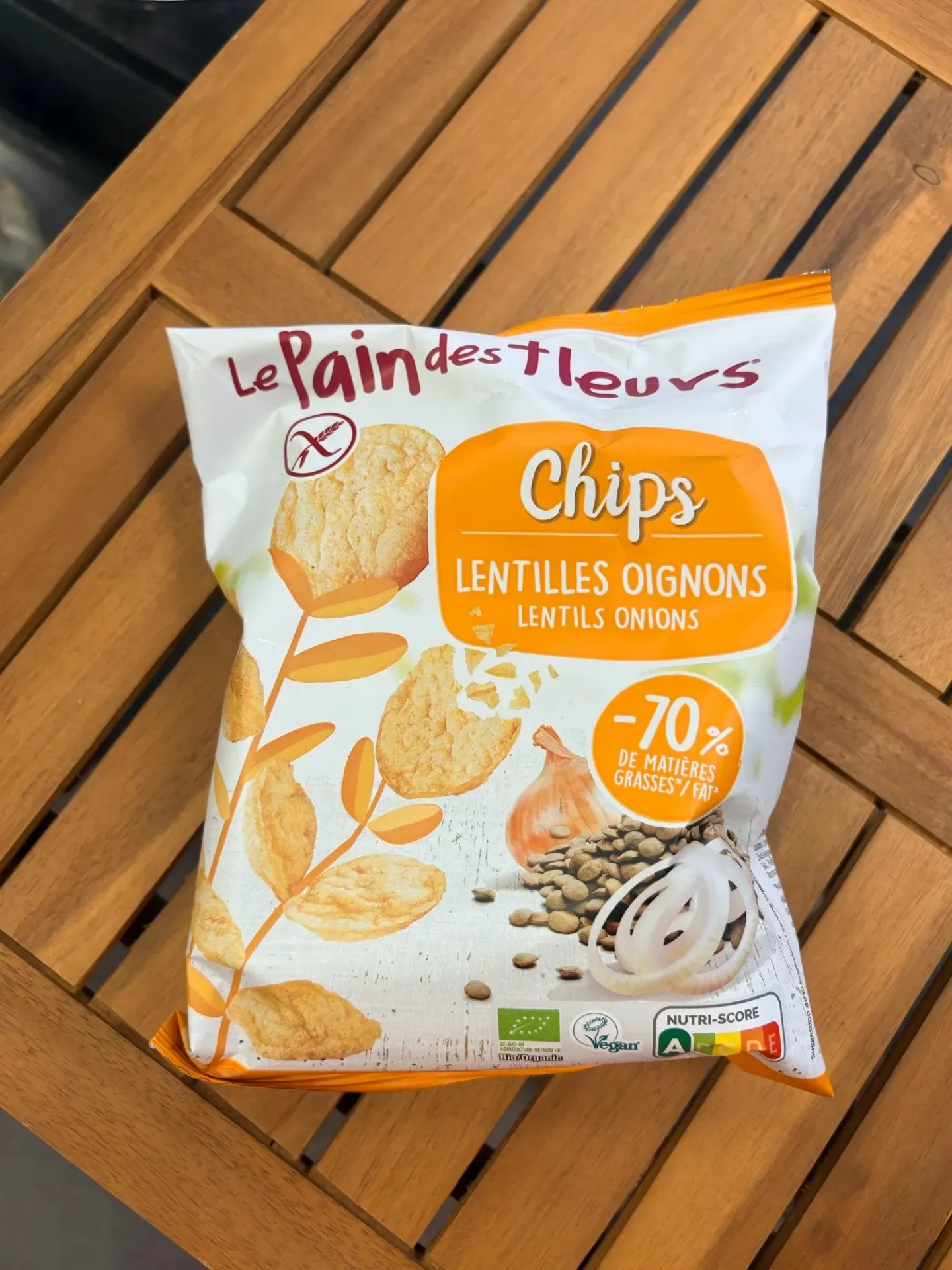 chips lentilles oignons