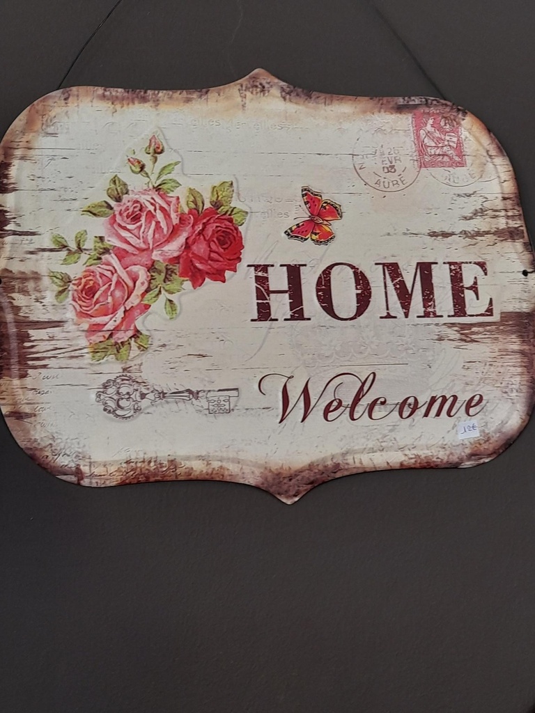[NULL] Plaque Welcome home" grande"